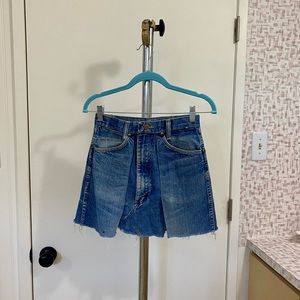 Vintage Wrangler Deconstructed Denim Skirt